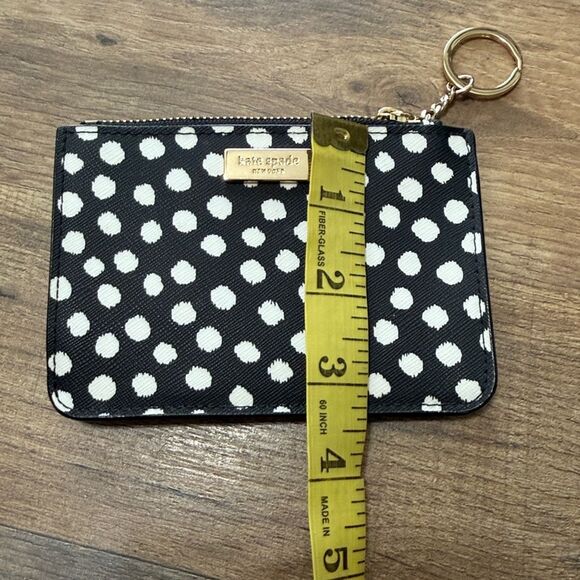 KATE SPADE Black and White Cardholder Keychain Wallet - Picture 3 of 5